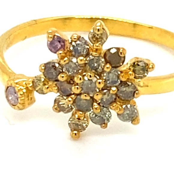 Diamonds 1.02ct Solid 14K Yellow Gold Ring